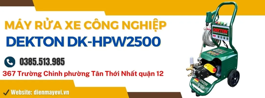 Máy rửa xe công nghiệp Dekton DK-HPW2500 - Mạnh mẽ nhất năm 2025