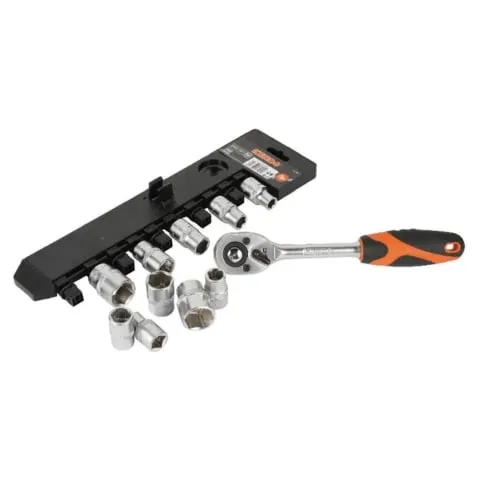 Bộ đầu tuýp 6 cạnh và cần siết 1/2 inch 11 chi tiết Kendo-16204