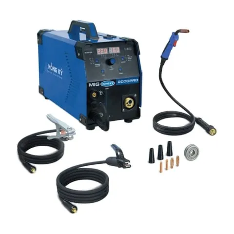 Máy hàn mig Hồng Ký MIG 200DPro tích hợp cả 3 phương pháp Tig/ Mig/ MMA. Chuyển đổi phương pháp hàn chỉ bằng 1 nút