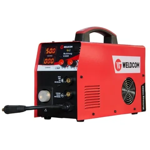 Máy hàn mig bán tự động Weldcom Multimag V2000 Hàn mig và hàn que. Hàn que 2.5mm liên tục