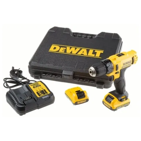 Máy khoan pin cầm tay Dewalt DCD710D2-GB Với 2 pin 2Ah, bộ sạc và hộp kit