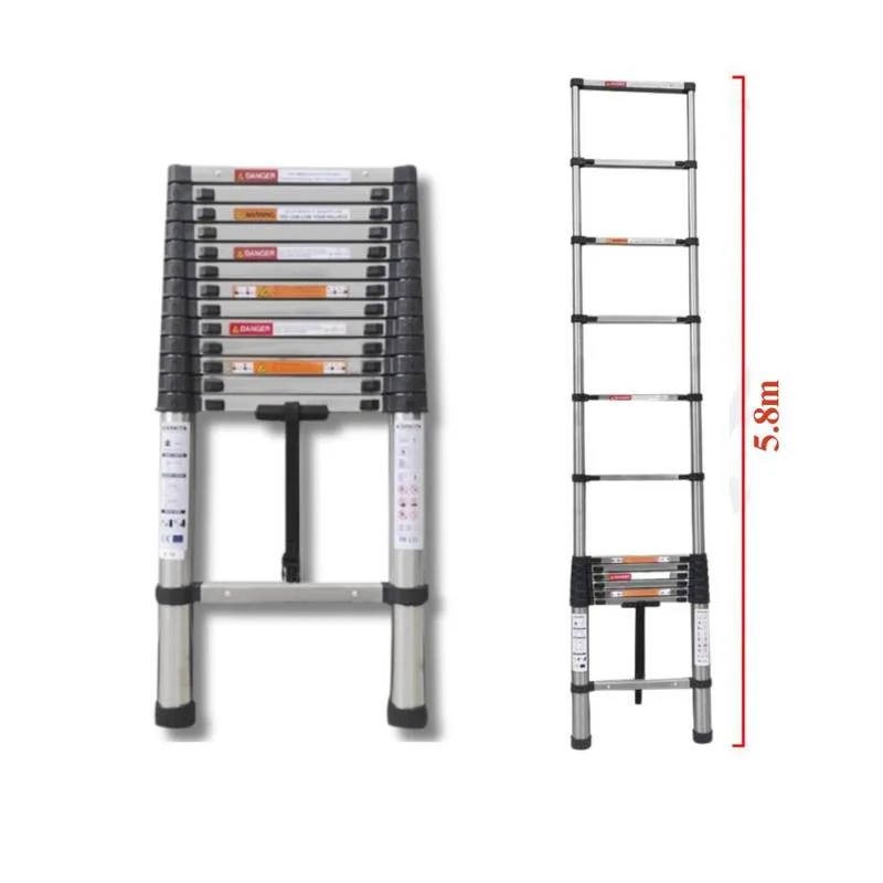 Thang Rút Đơn Inox Nakita TM158 Cao Tối Đa 5.8m