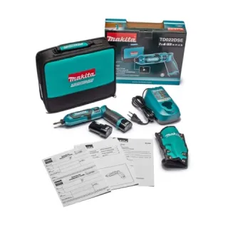 Máy vặn vít dùng pin Makita TD022DSE lực siết tối đa đến 25Nm. Tốc độ không tải 2450 vòng/phút