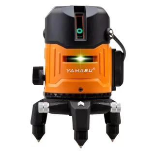 Máy cân bằng laser Yamasu YMS-133 Trang bị  4 tia đứng, 1 tia ngang và 1 tia dọi tâm.