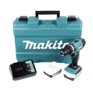 Máy khoan búa dùng pin Makita HP347DWE tích hợp chức năng khoan, búa và vặn vít