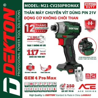 Máy vặn vít Dekton M21-CV250PROMAX Gen 4 Lực siết 250Nm