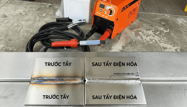 Máy tẩy mối hàn inox Jacpro Clean ARC-200 hỗ trợ nhiều loại inox SUS201, SUS430 và SUS304