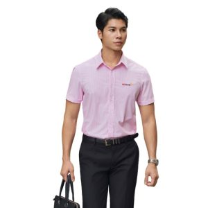 Đồng Phục Sơ Mi Tay Ngắn Màu Hồng | SN-01