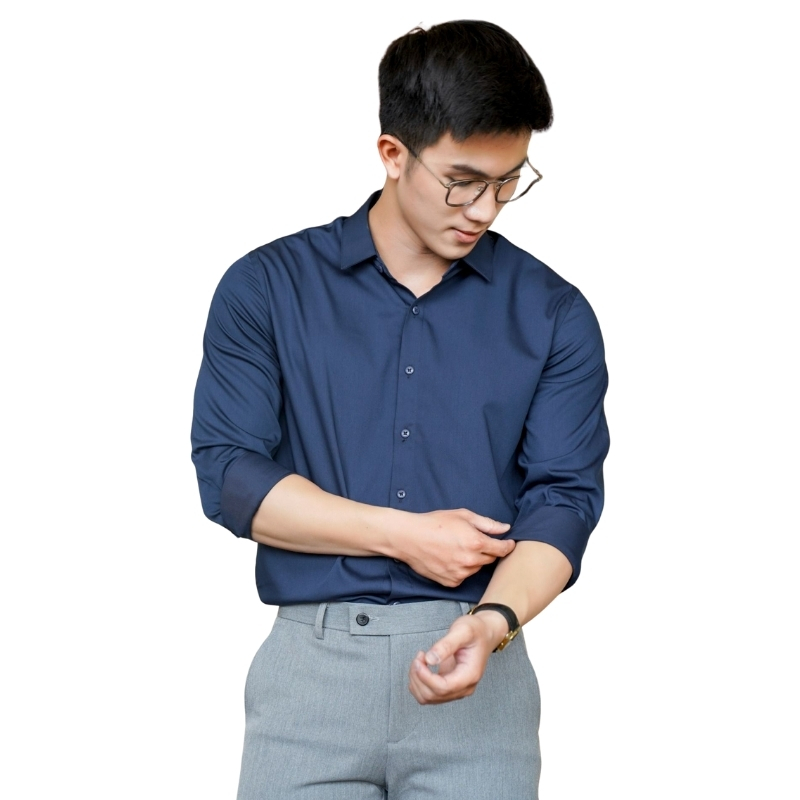 Đồng Phục Sơ Mi Văn Phòng Màu Xanh Navy