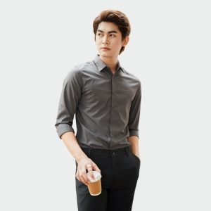 Đồng Phục Sơ Mi Văn Phòng Màu Xám Đậm | VP-13