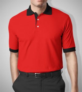 Áo Thun Phối Màu | PH – Đỏ Phối Cổ Đen