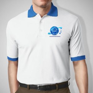 Áo Thun Phối Màu | PH – Trắng phối cổ xanh biển