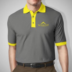 Áo Thun Phối Màu | PH – Xám Cổ Vàng