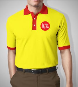 Áo Thun Phối Màu | PH – vàng phối đỏ