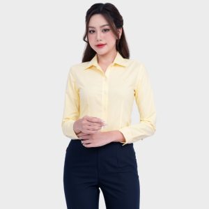 Đồng Phục Sơ Mi Văn Phòng Form Ôm Màu Vàng | VP-37