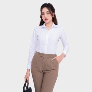 Đồng Phục Sơ Mi Văn Phòng Form Ôm Màu Trắng  | VP-36