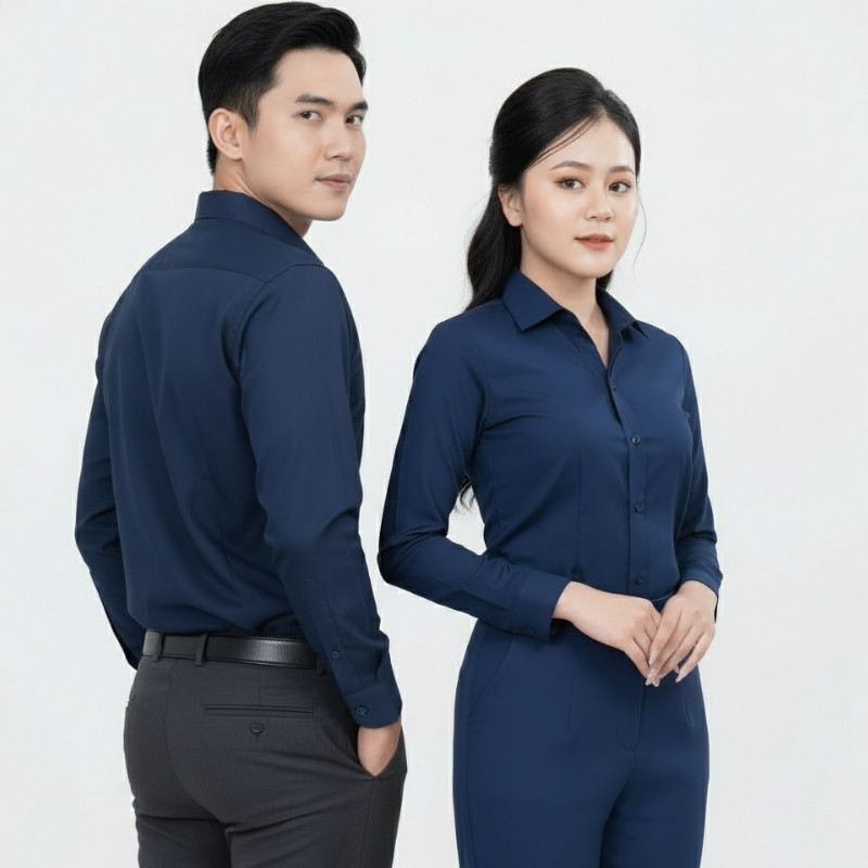 áo sơ mi đồng phục nam nữ