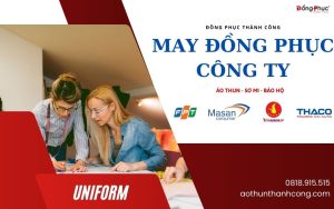 May đồng phục công ty phong cách tối giản: Lựa chọn của doanh nghiệp trẻ.