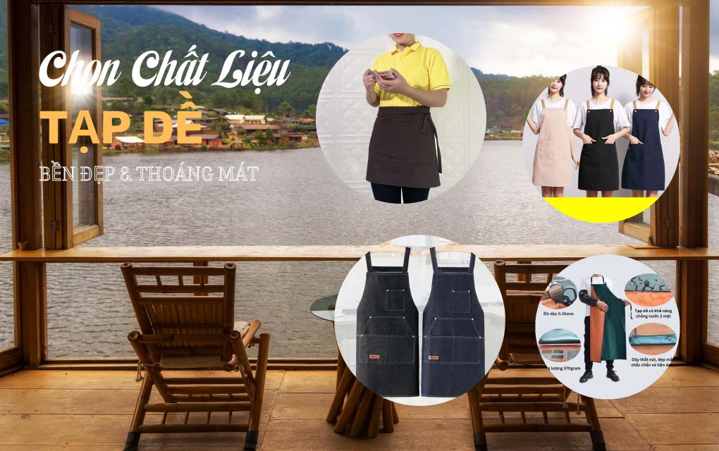 Vì Sao Tạp Dề Đồng Phục Quan Trọng Trong Ngành F&B? 12 Chọn chất liệu tạp dề đồng phục quán cafe