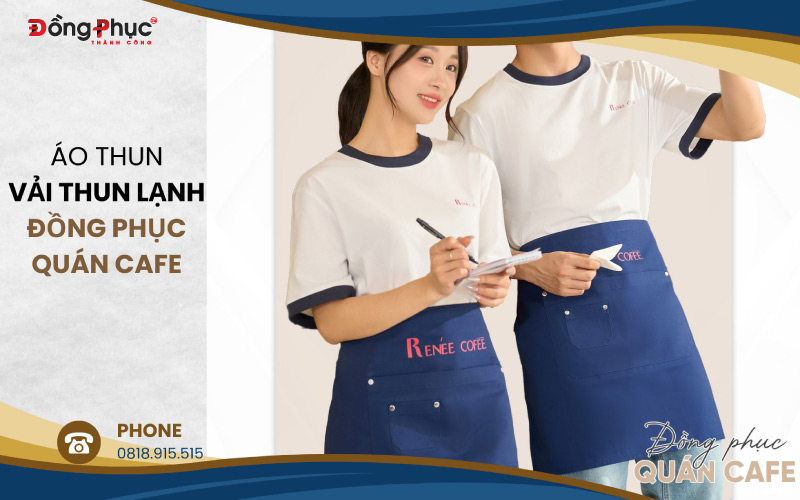 Các Loại Vải Phổ Biến Dùng Để May Đồng Phục Quán Cafe 11 Áo thun đồng phục từ vải thun lạnh.