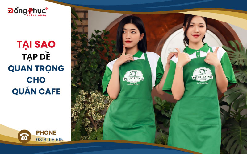 Tạp Dề Đồng Phục: Lý Do Nên Sử Dụng Trong Các Quán Cafe 10 Nhân viên quán cafe với tạp dề đồng phục