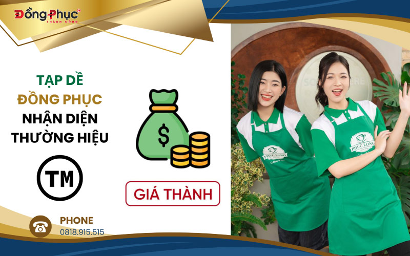 Tạp dề đồng phục giúp khách hàng nhận dạng thương hiệu Phúc Long