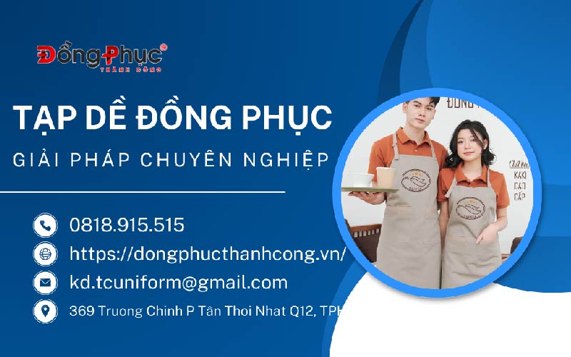 Tạp dề đồng phục sử dụng rộng rãi trong đời sống