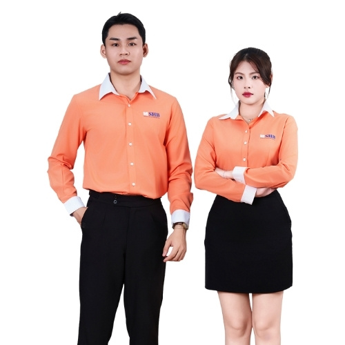 Đồng phục sơ mi màu cam