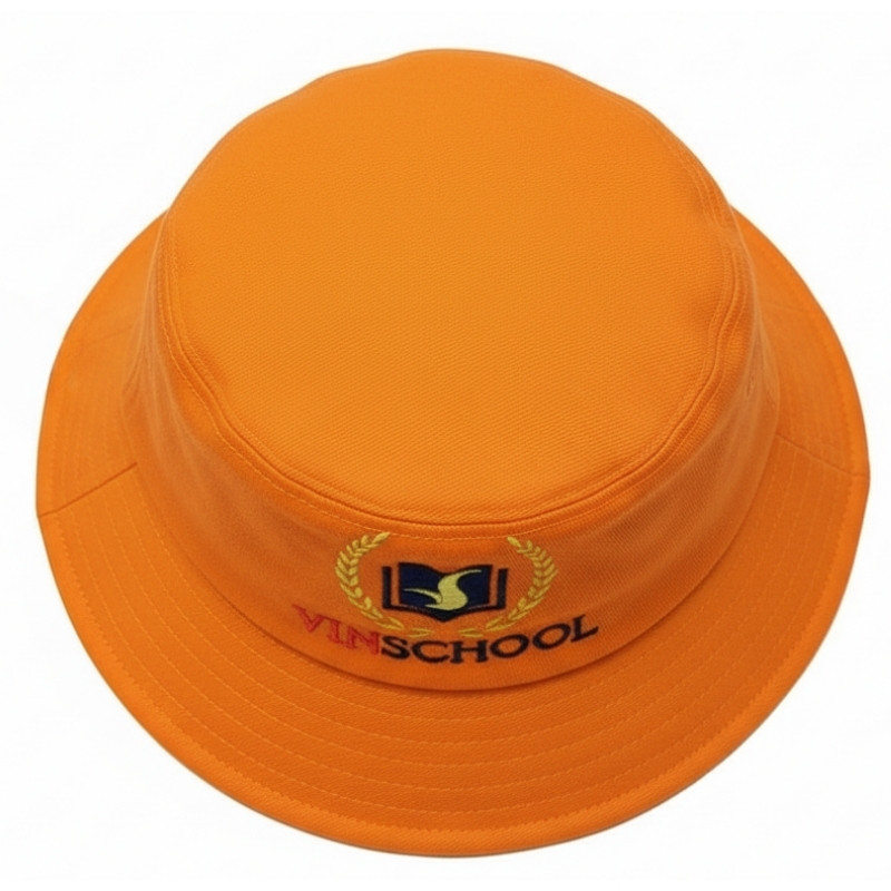 nón tai bèo đồng phục in/thêu logo - ảnh chụp từ trên xuống