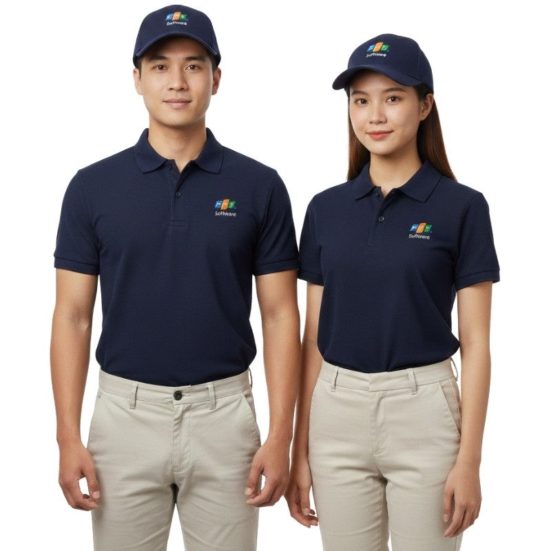 nón đồng phục thêu logo FPT - ảnh chụp nhân viên