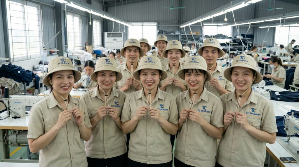 Nón tai bèo đồng phục