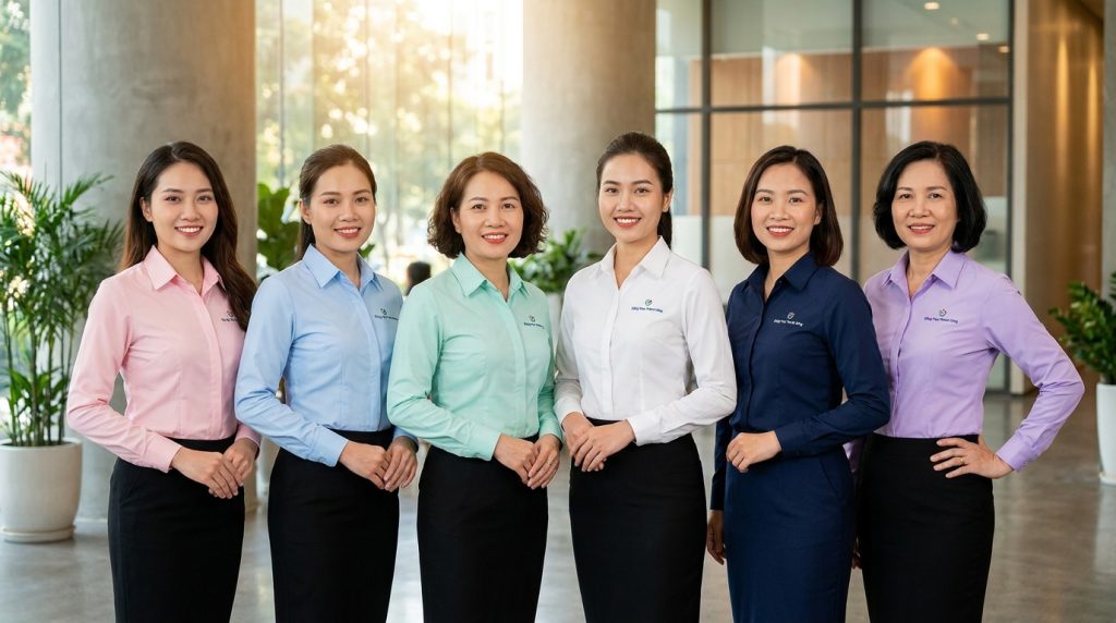 ĐỒNG PHỤC SƠ MI NỮ -XÂY DỰNG HÌNH ẢNH DOANH NGHIỆP 15 Đồng phục sơ mi nữ