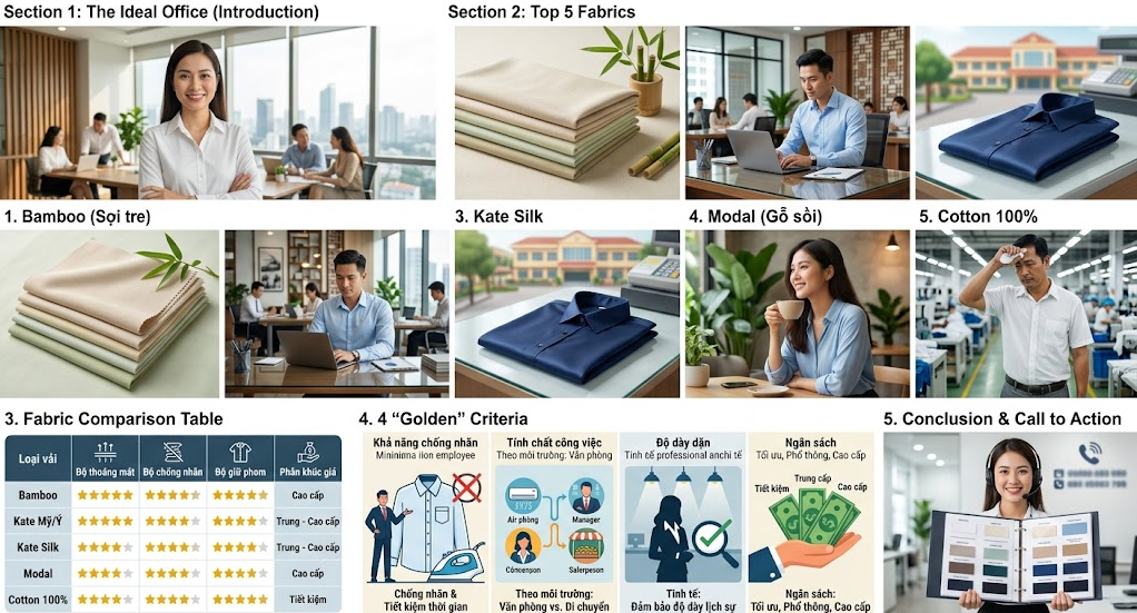   Vải áo sơ mi đồng phục