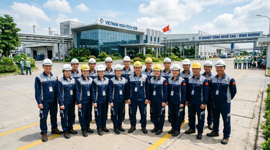 Cách chọn đồng phục bảo hộ công nhân khu công nghiệp chuẩn an toàn lao động 4 1 9