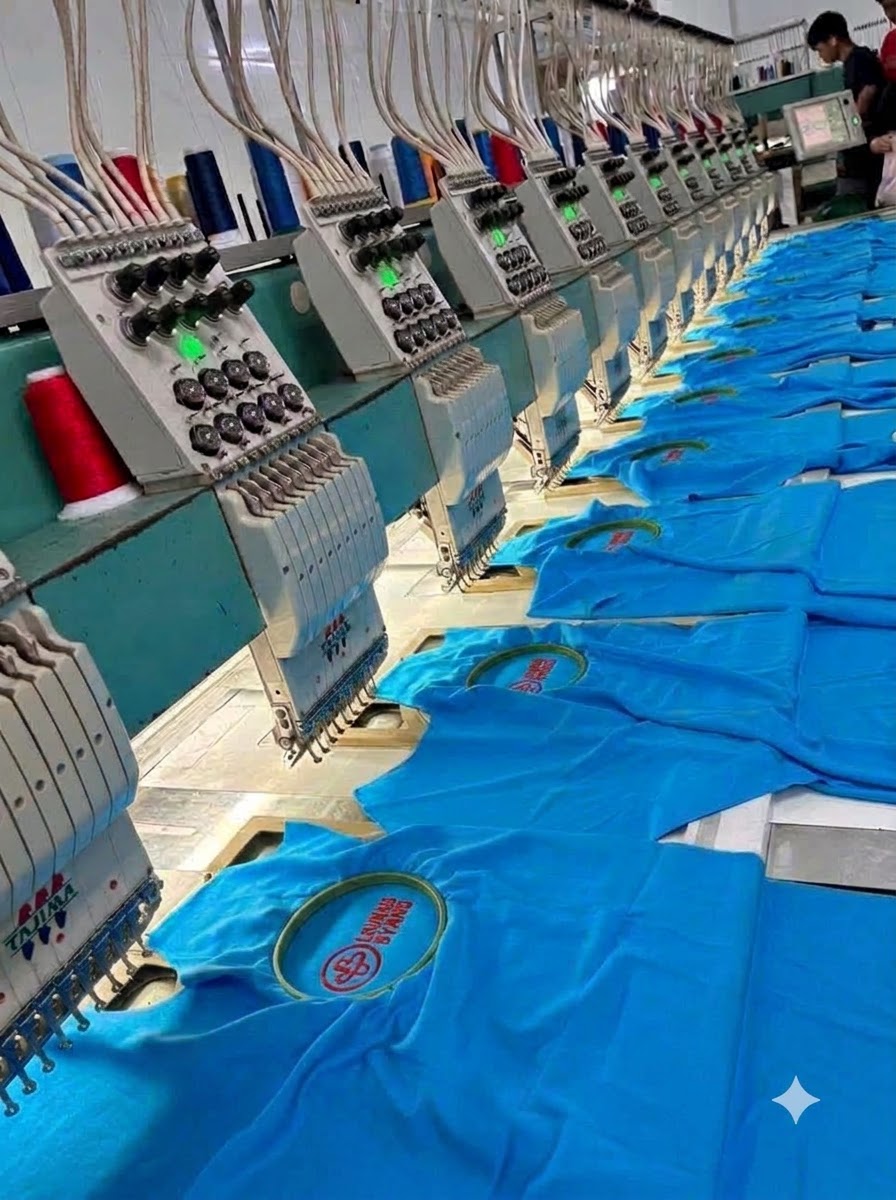 In thêu logo áo thun đồng phục: so sánh chi phí và độ bền 10 In thêu logo áo thun