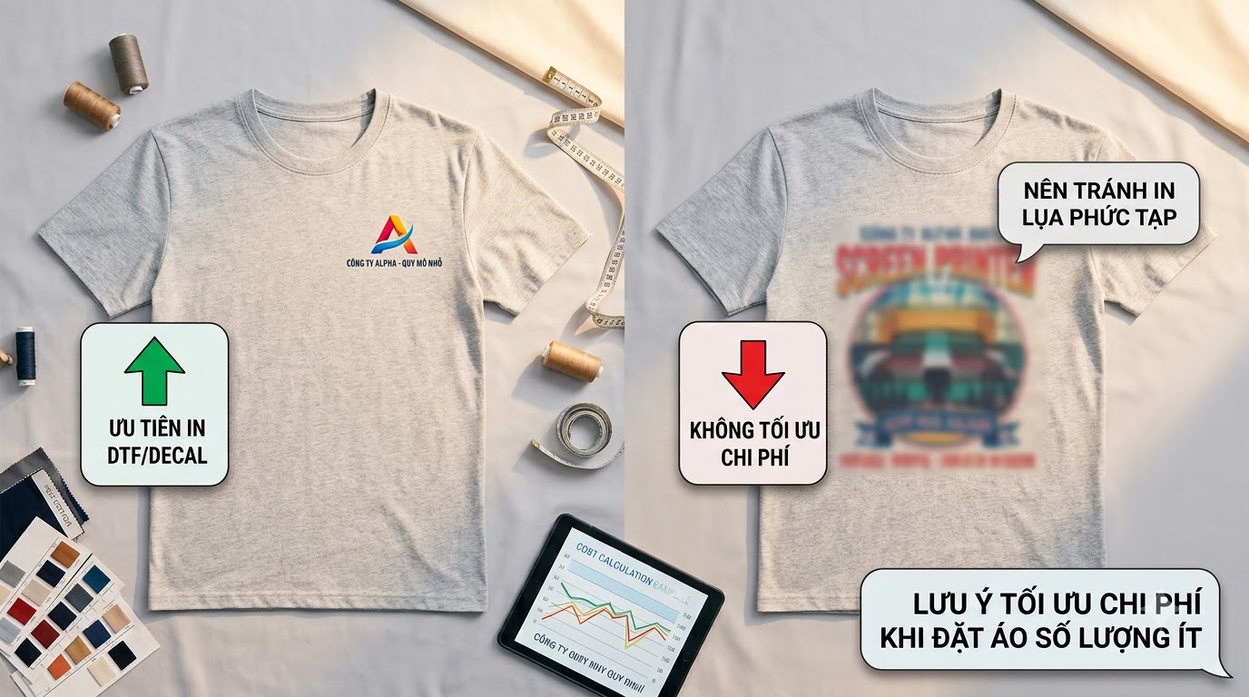 Áo thun công ty số lượng ít