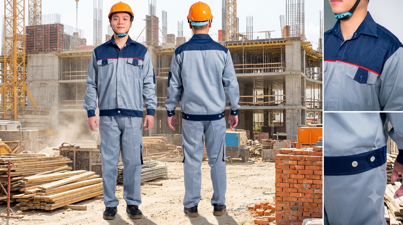 May đồng phục Long An