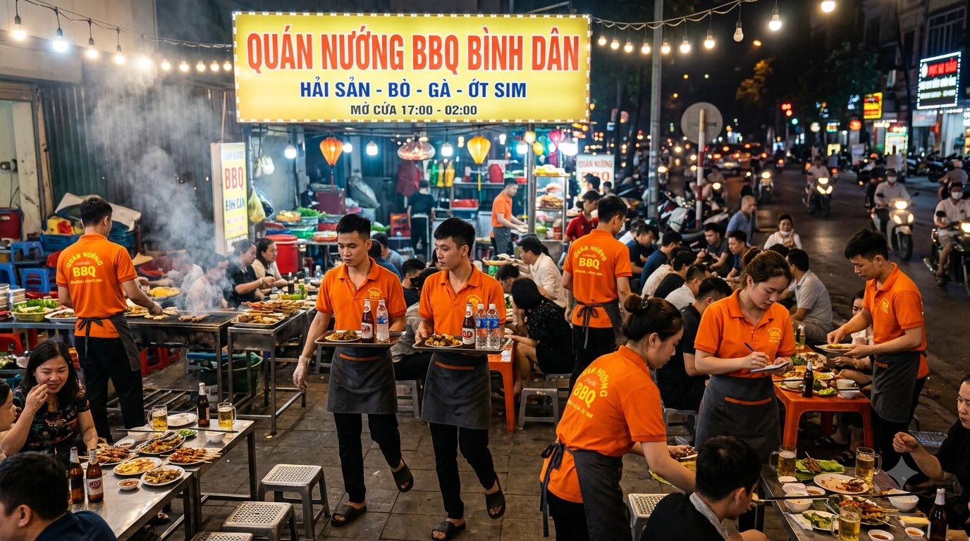 Đồng phục nhân viên quán ăn bình dân: từ tạp dề đến áo bếp, áo phục vụ 7 Đồng phục nhân viên quán ăn
