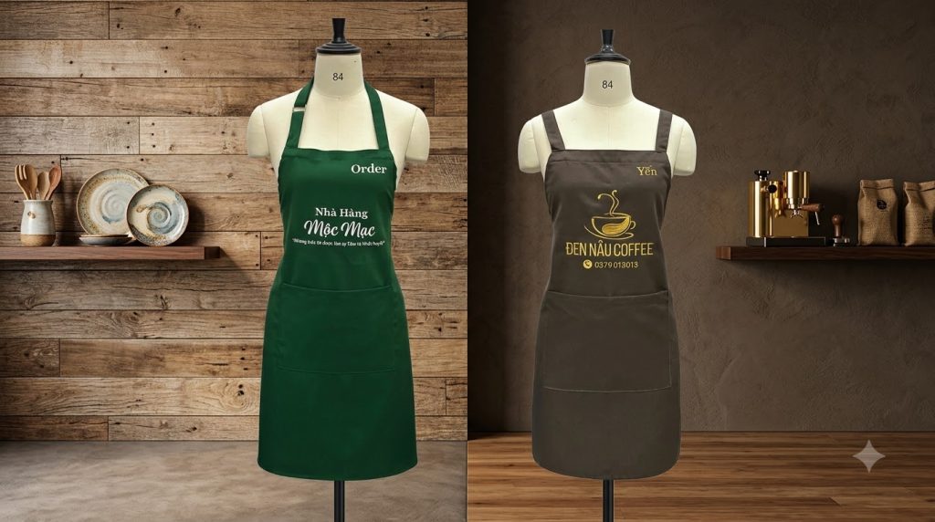 In logo tạp dề: so sánh silk-screen và thêu vi tính — nên chọn gì? 6 22
