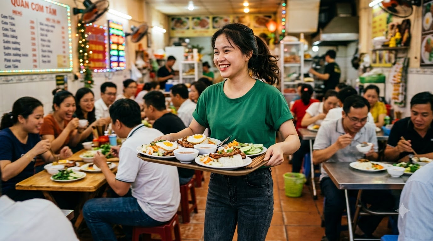 Đồng phục nhân viên quán ăn bình dân: từ tạp dề đến áo bếp, áo phục vụ 13 Đồng phục nhân viên quán ăn