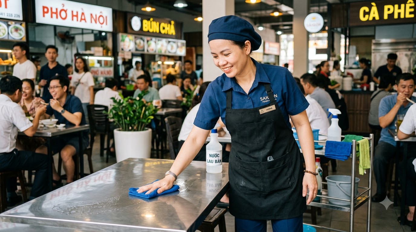 Đồng phục nhân viên quán ăn bình dân: từ tạp dề đến áo bếp, áo phục vụ 11 Đồng phục nhân viên quán ăn