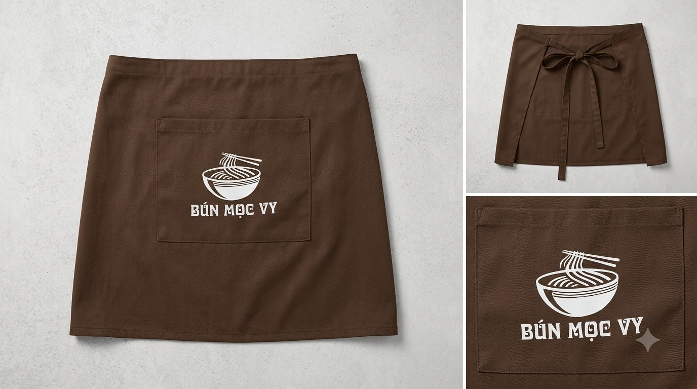 In logo tạp dề: so sánh silk-screen và thêu vi tính — nên chọn gì? 11 In logo tạp dề