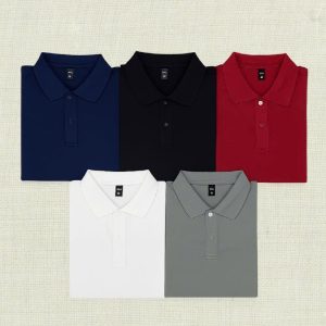 ao polo tron 5 mau dong phuc